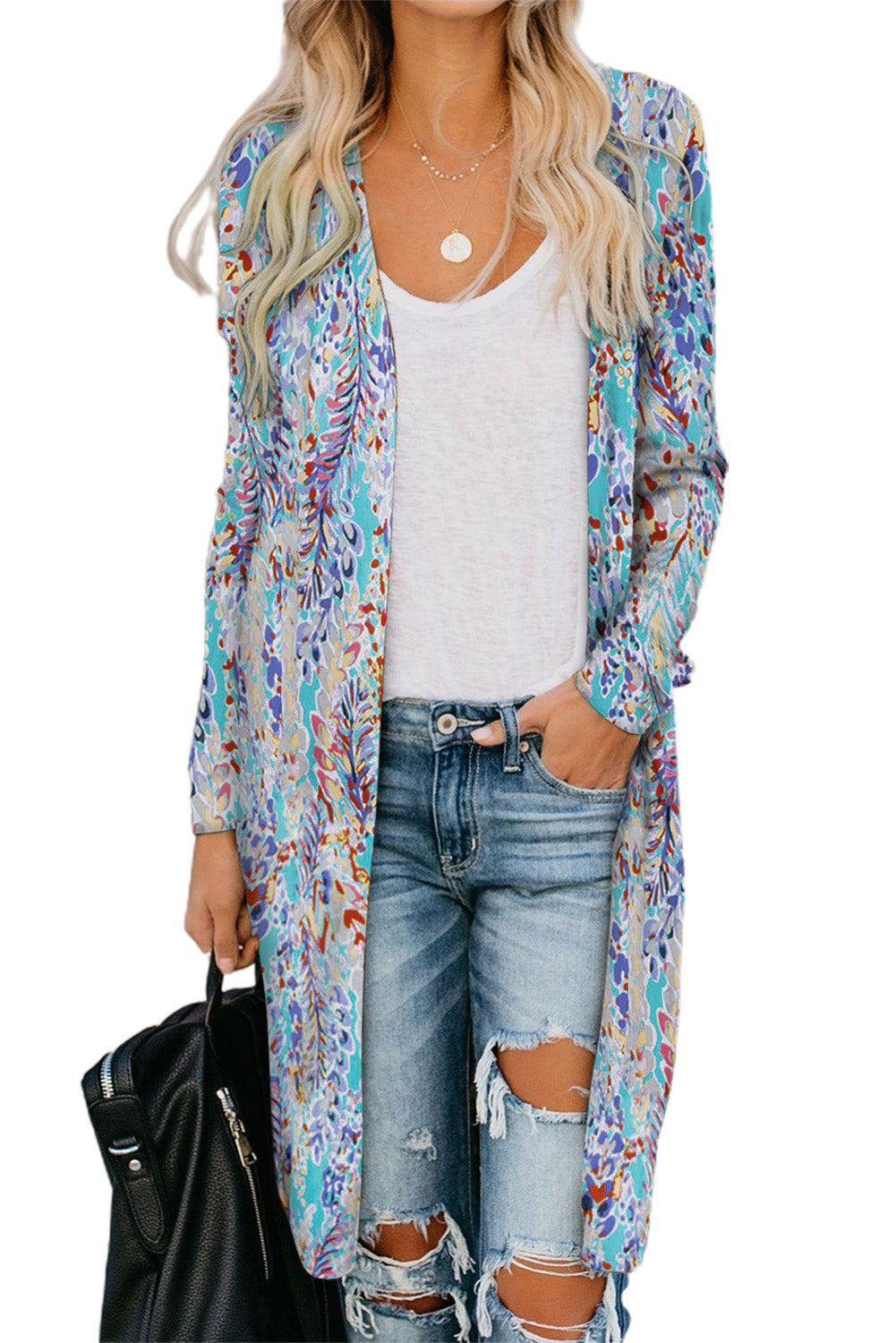 Open Front Longline Cardigan - Women’s Clothing & Accessories - Shirts & Tops - 26 - 2024