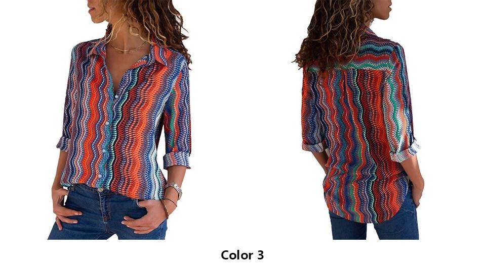 Patchwork Chiffon Blouse - Women’s Clothing & Accessories - Shirts & Tops - 14 - 2024