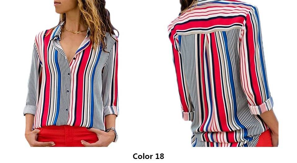Patchwork Chiffon Blouse - Women’s Clothing & Accessories - Shirts & Tops - 29 - 2024