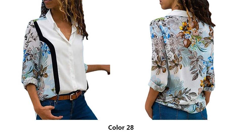 Patchwork Chiffon Blouse - Women’s Clothing & Accessories - Shirts & Tops - 39 - 2024