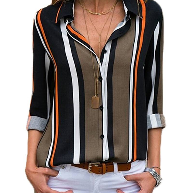Patchwork Chiffon Blouse - Women’s Clothing & Accessories - Shirts & Tops - 5 - 2024