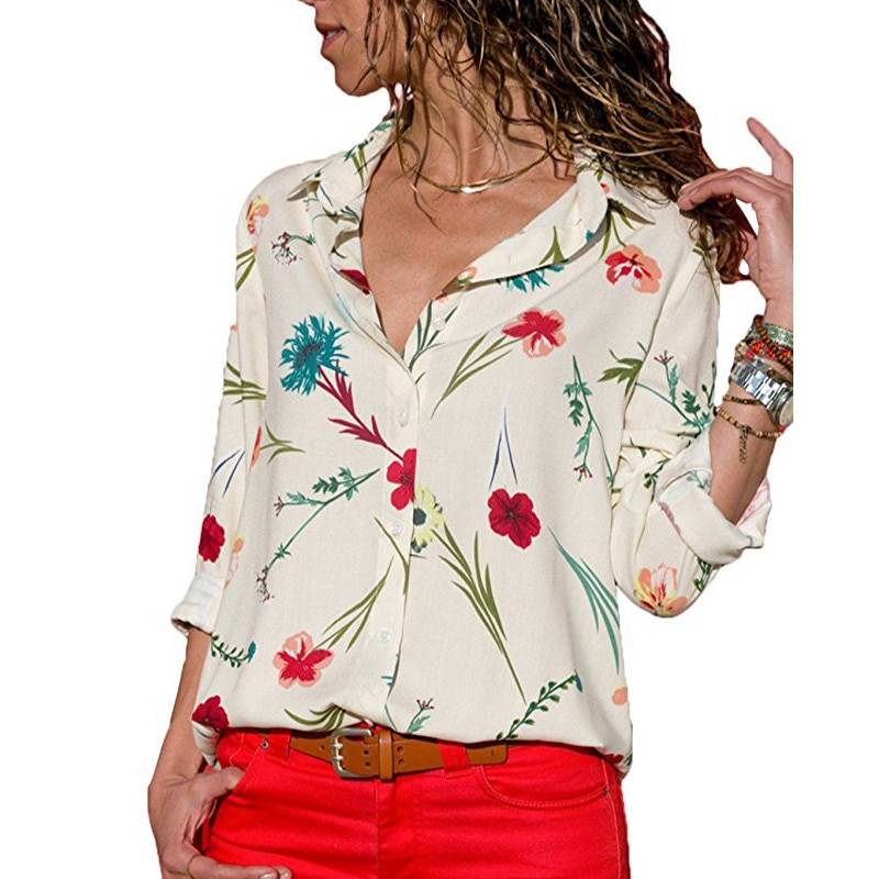 Patchwork Chiffon Blouse - Women’s Clothing & Accessories - Shirts & Tops - 4 - 2024