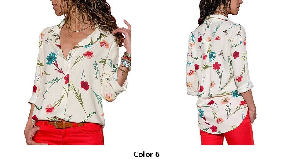 Patchwork Chiffon Blouse - Women’s Clothing & Accessories - Shirts & Tops - 17 - 2024