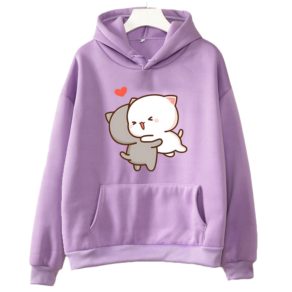 Peach & Goma Mochi Cat Love Hoodie - Women’s Clothing & Accessories - Shirts & Tops - 4 - 2024