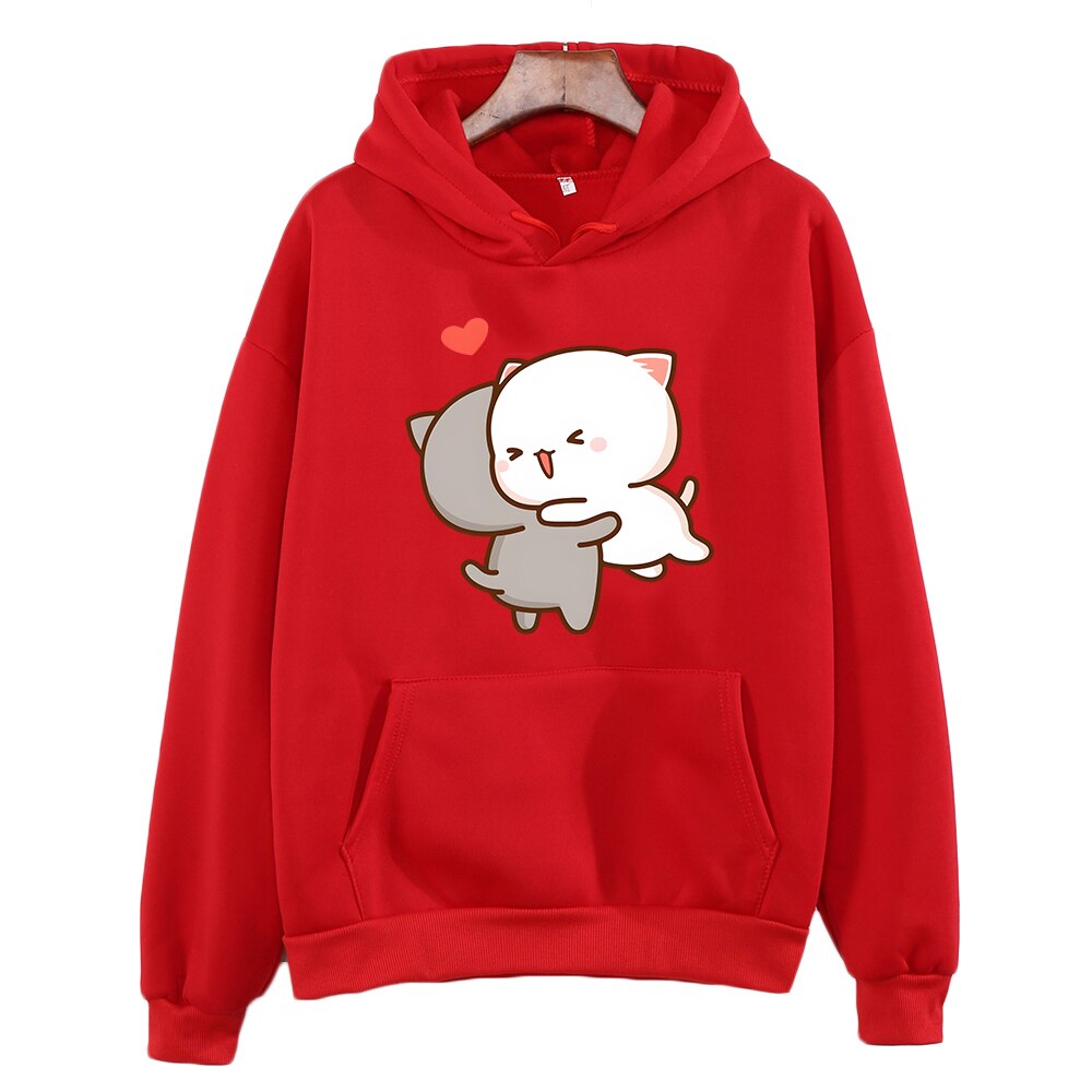 Peach & Goma Mochi Cat Love Hoodie - Red / XXL - Women’s Clothing & Accessories - Shirts & Tops - 9 - 2024