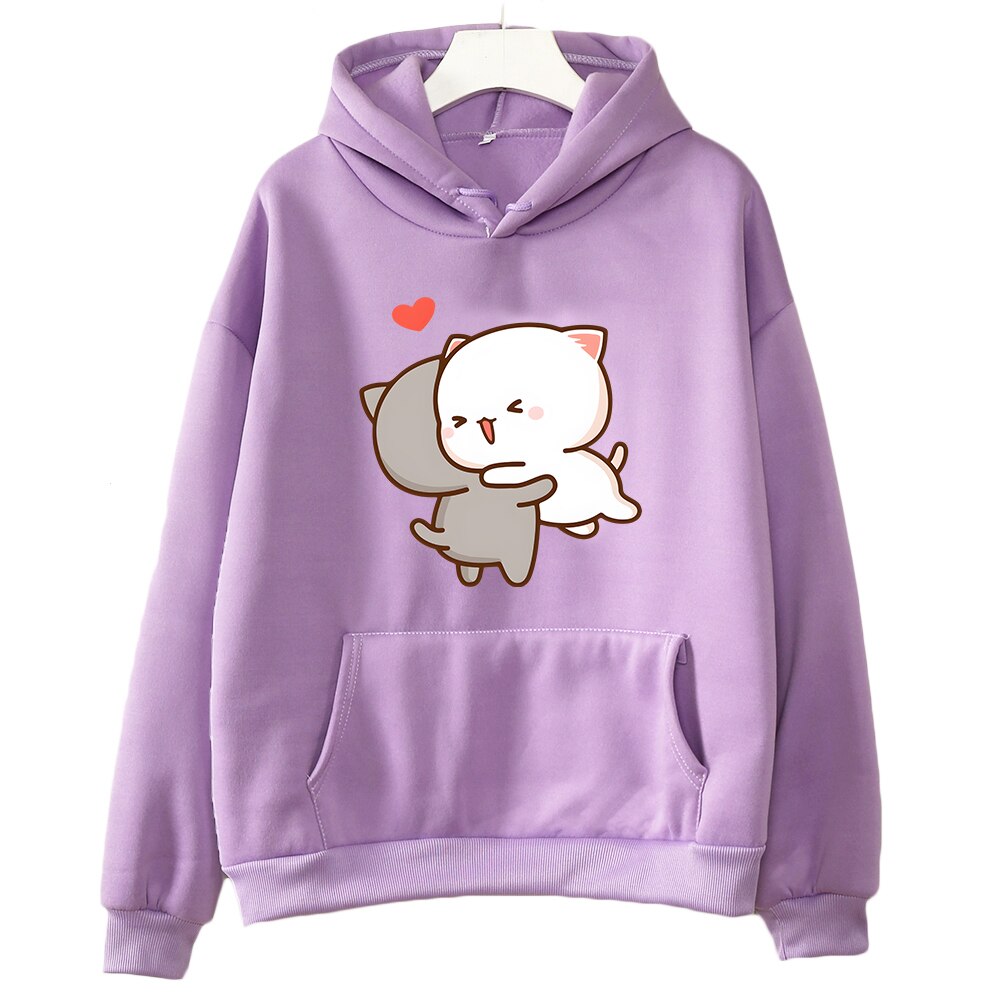 Peach & Goma Mochi Cat Love Hoodie - Light Purple / XXL - Women’s Clothing & Accessories - Shirts & Tops - 13 - 2024