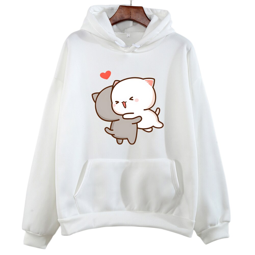 Peach & Goma Mochi Cat Love Hoodie - White / XXL - Women’s Clothing & Accessories - Shirts & Tops - 8 - 2024