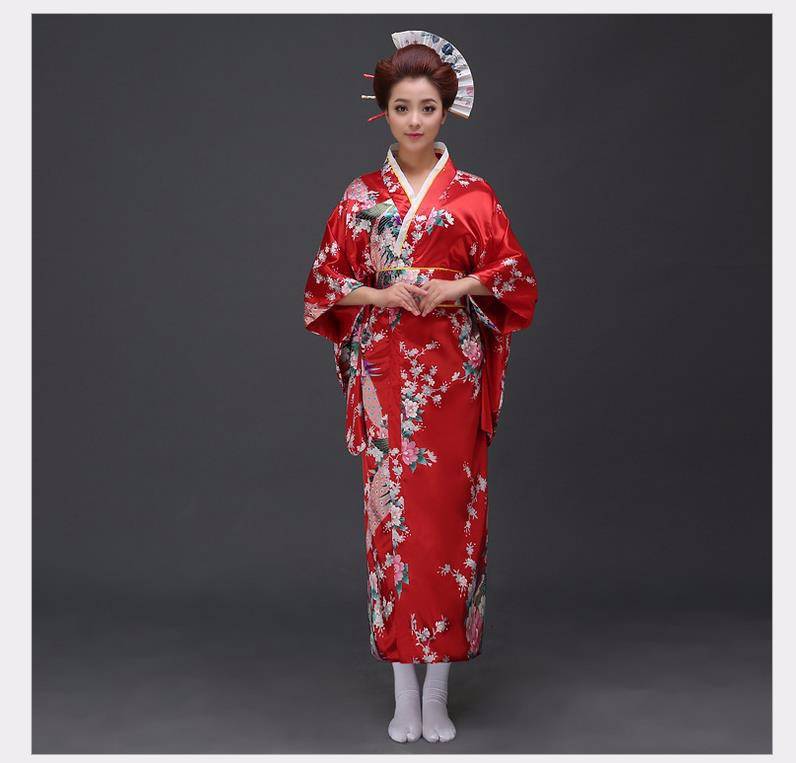 Peacock Printed Floral Women’s Yukata - Red / One Size - Women’s Clothing & Accessories - Clothing - 6 - 2024