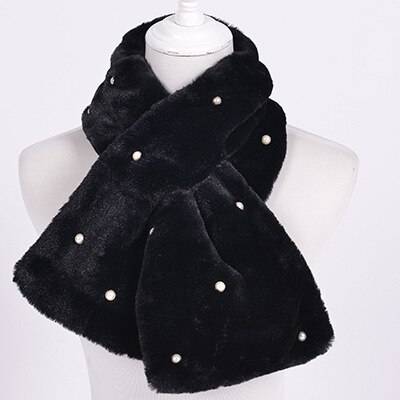 Pearl Plush Scarf - Black / 90cm - Women’s Clothing & Accessories - Clothing - 12 - 2024