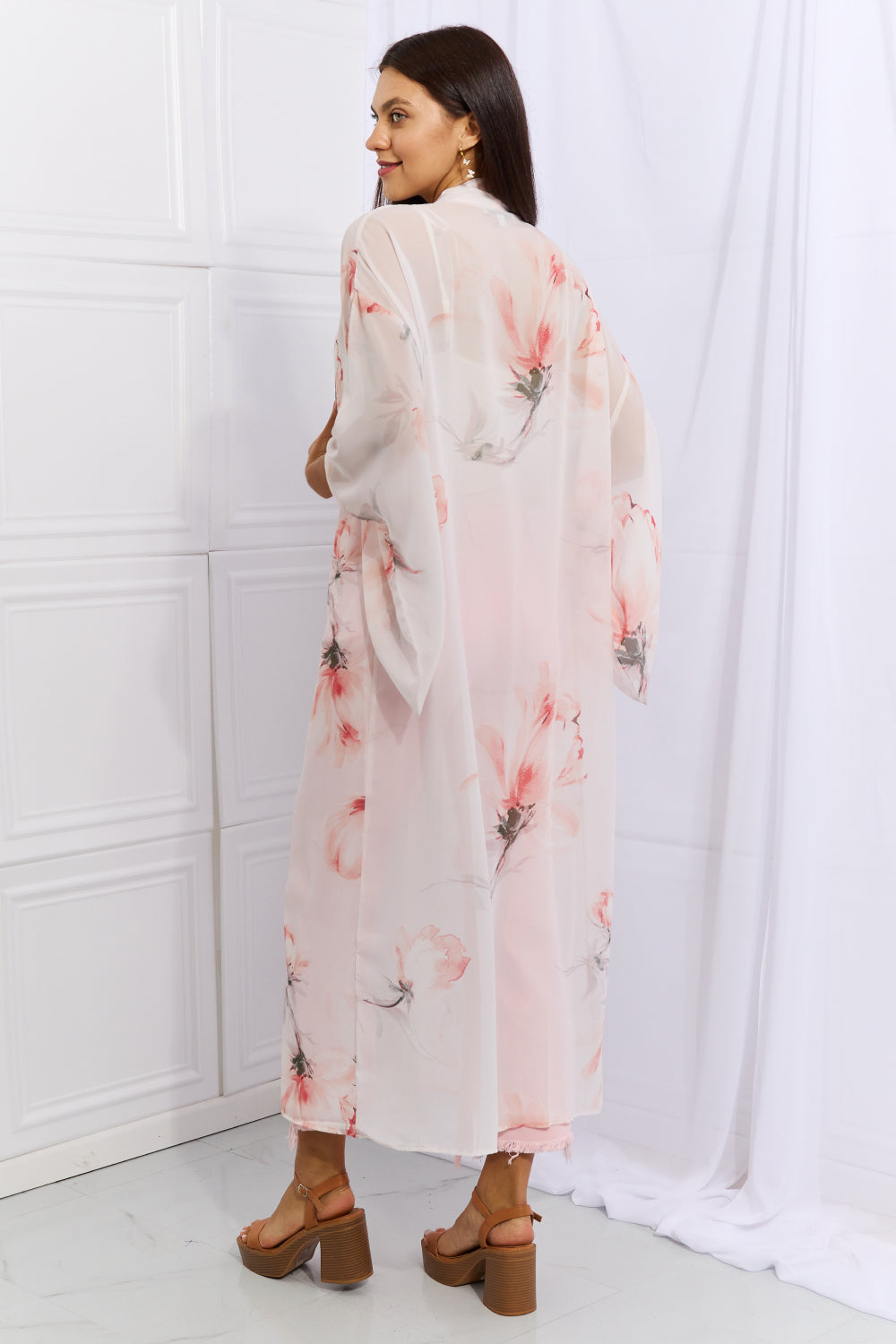 Pick Me Floral Chiffon Kimono Cardigan - Women’s Clothing & Accessories - Shirts & Tops - 2 - 2024