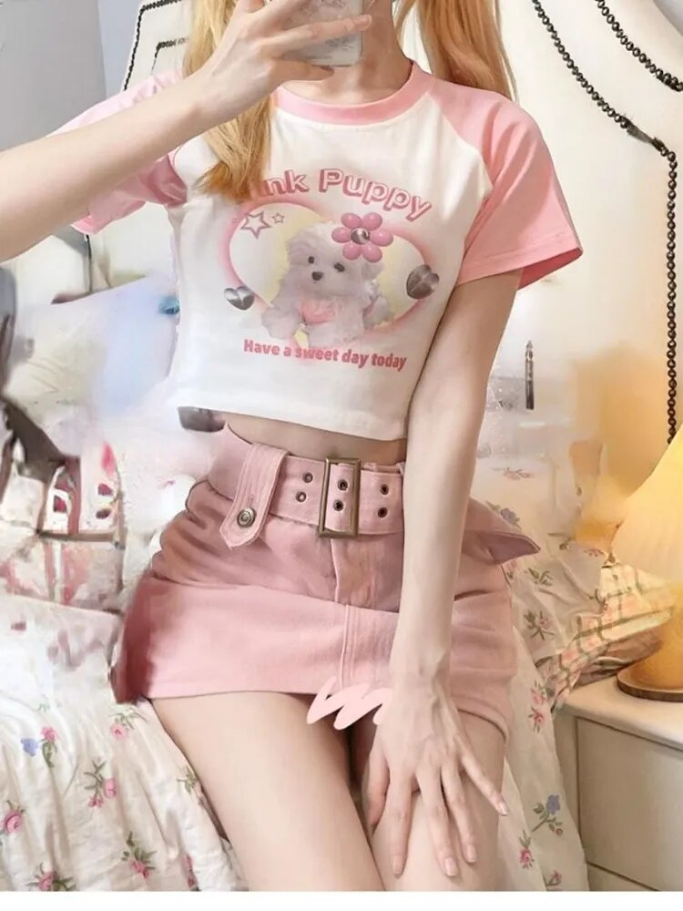 Pink Puppy Crop Top - Women’s Clothing & Accessories - Shirts & Tops - 3 - 2024