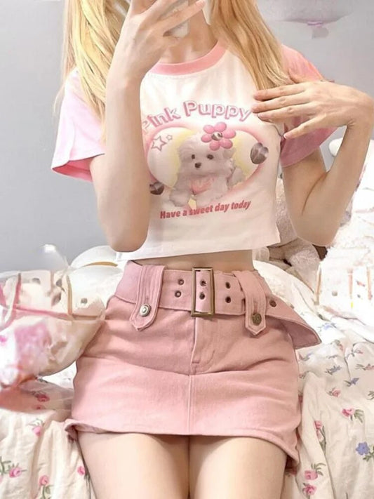 Pink Puppy Crop Top - Women’s Clothing & Accessories - Shirts & Tops - 1 - 2024