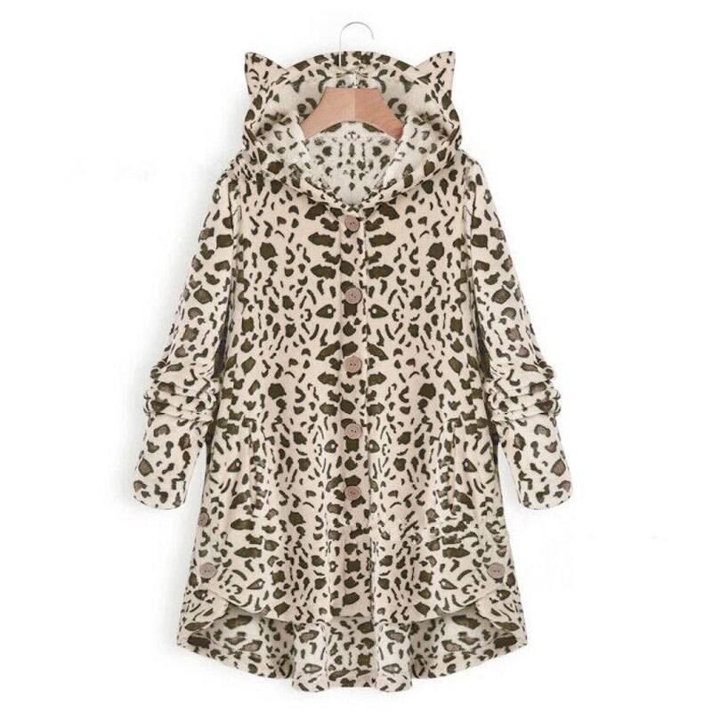 Plush Kawaii Kitten Coat - Cheetah / XL - Women’s Clothing & Accessories - Shirts & Tops - 29 - 2024