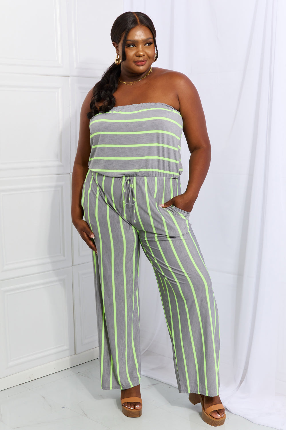 Pop Of Color Full Size Sleeveless Striped Jumpsuit - Women’s Clothing & Accessories - Jumpsuits & Rompers - 5 - 2024