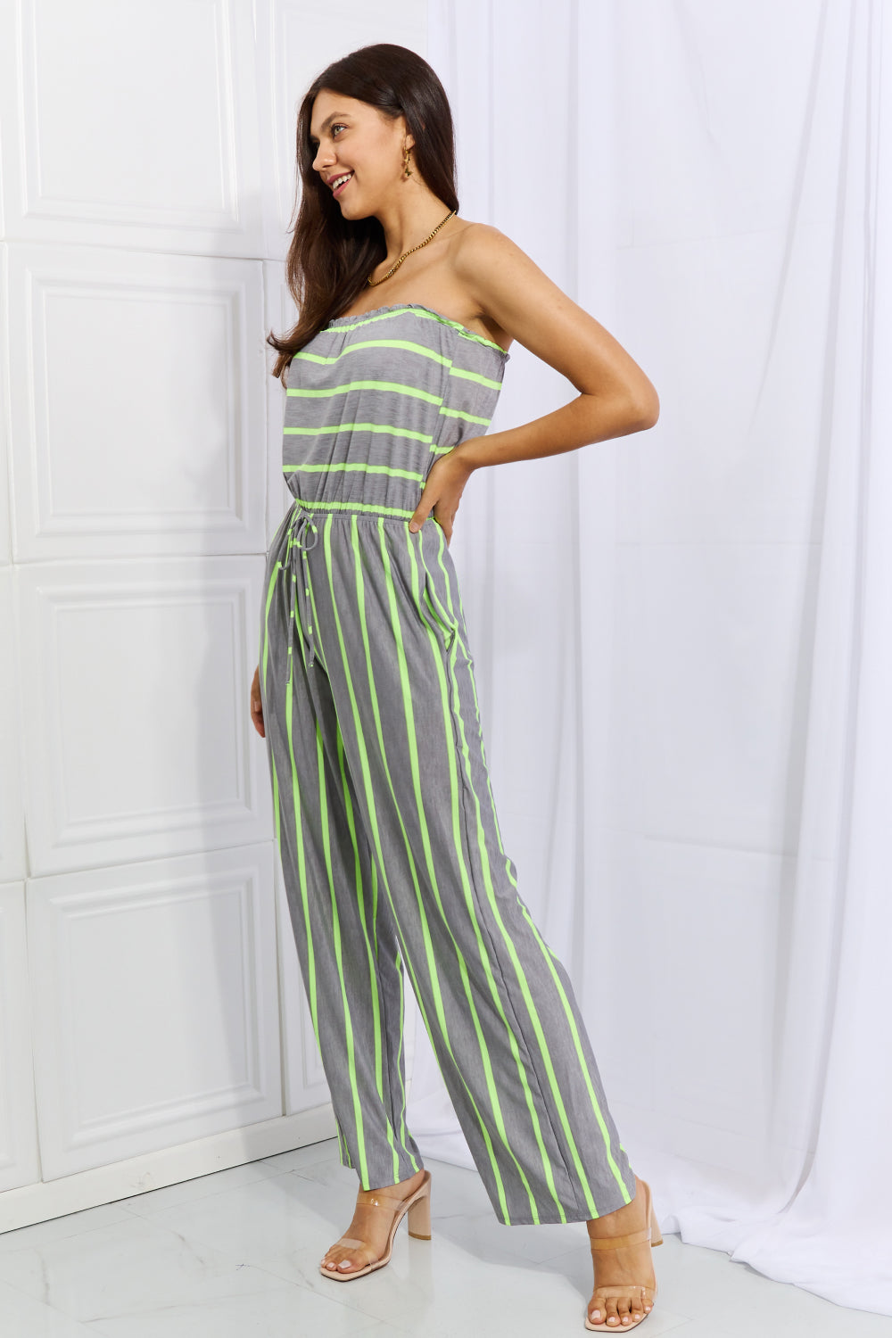 Pop Of Color Full Size Sleeveless Striped Jumpsuit - Women’s Clothing & Accessories - Jumpsuits & Rompers - 3 - 2024