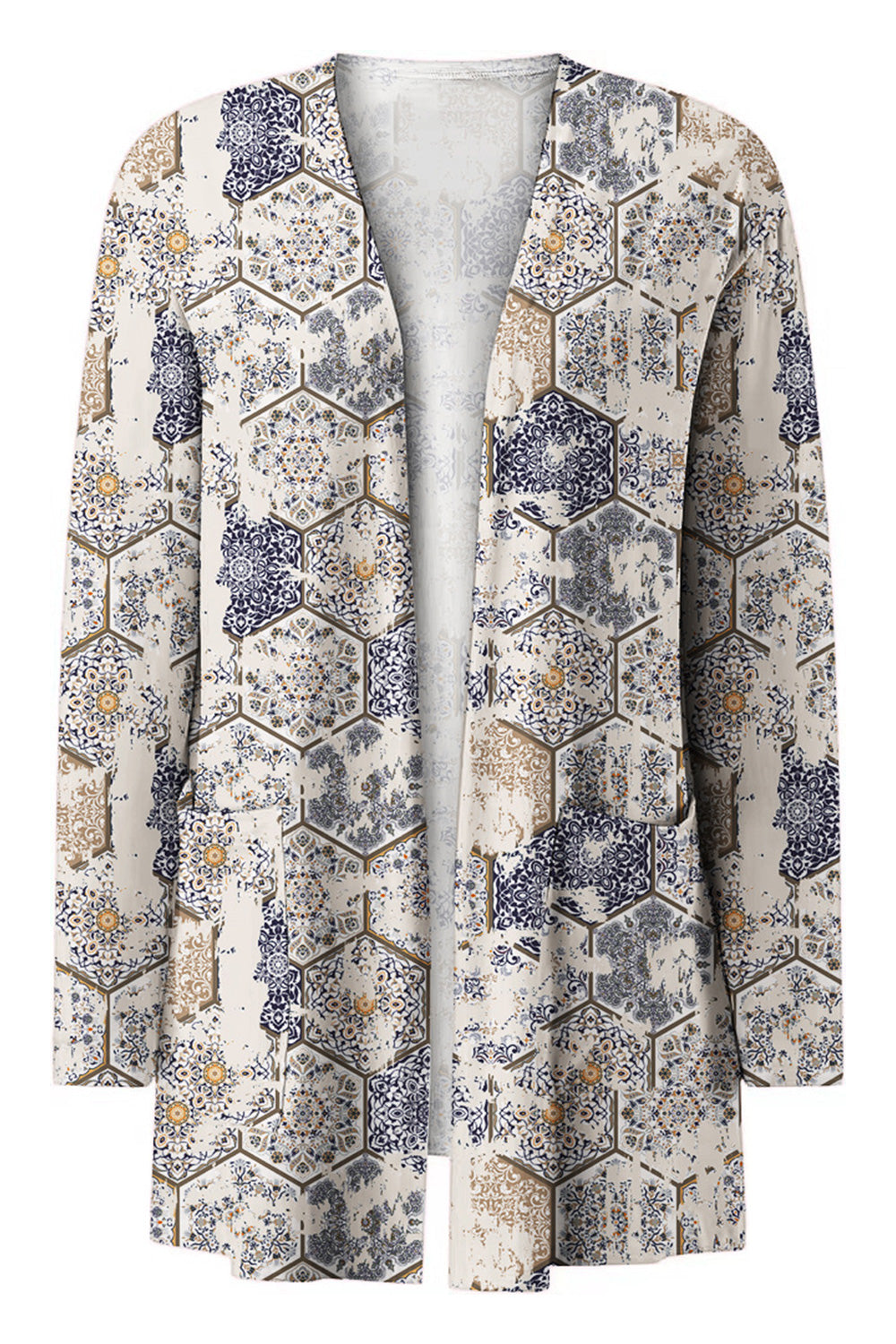 Printed Long Sleeve Cardigan - Women’s Clothing & Accessories - Shirts & Tops - 15 - 2024
