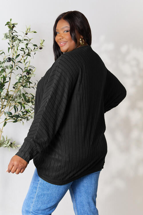 Ribbed Cocoon Cardigan - Women’s Clothing & Accessories - Shirts & Tops - 6 - 2024