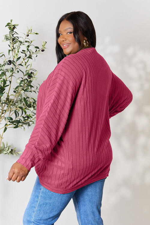 Ribbed Cocoon Cardigan - Women’s Clothing & Accessories - Shirts & Tops - 34 - 2024