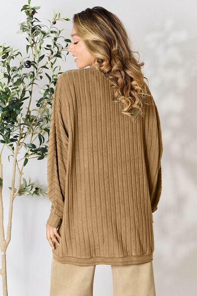 Ribbed Cocoon Cardigan - Women’s Clothing & Accessories - Shirts & Tops - 10 - 2024