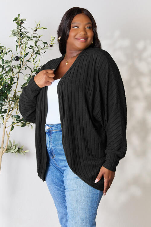 Ribbed Cocoon Cardigan - Women’s Clothing & Accessories - Shirts & Tops - 5 - 2024