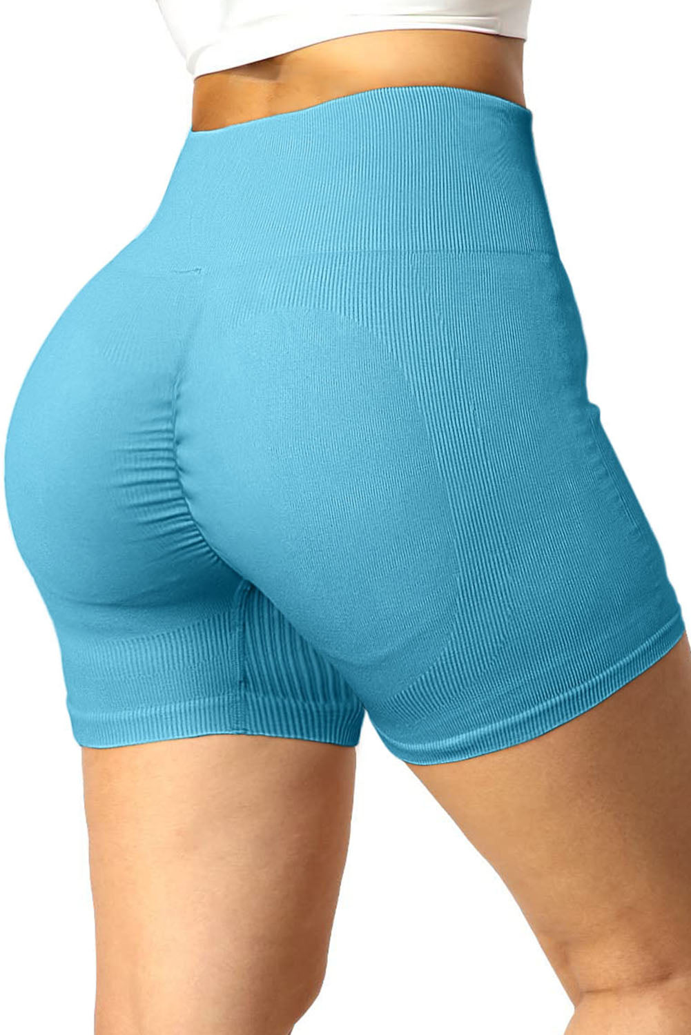 Ribbed Sports Shorts - Blue / S - Women’s Clothing & Accessories - Shorts - 13 - 2024