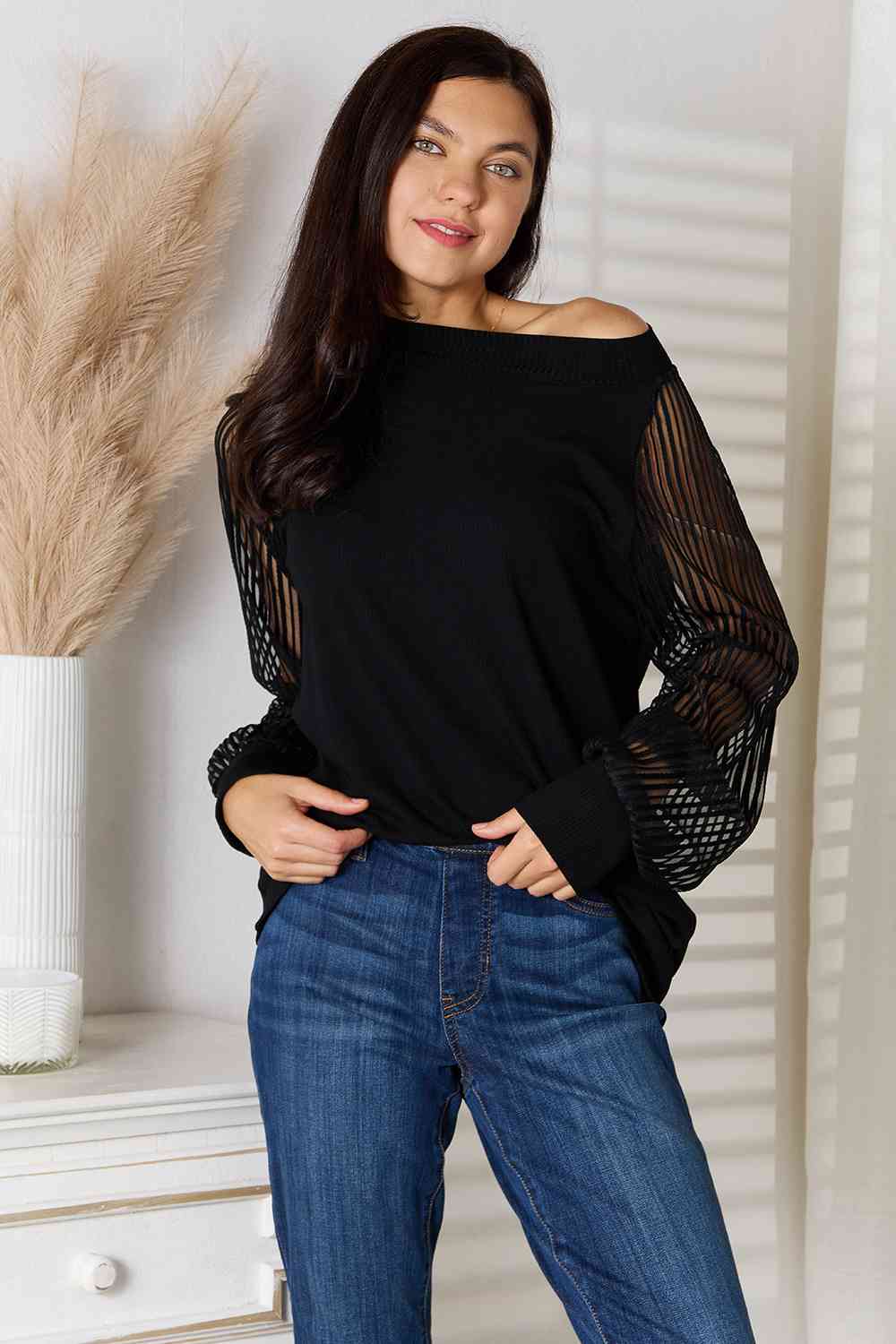 Round Neck Raglan Sleeve Blouse - Women’s Clothing & Accessories - Shirts & Tops - 3 - 2024