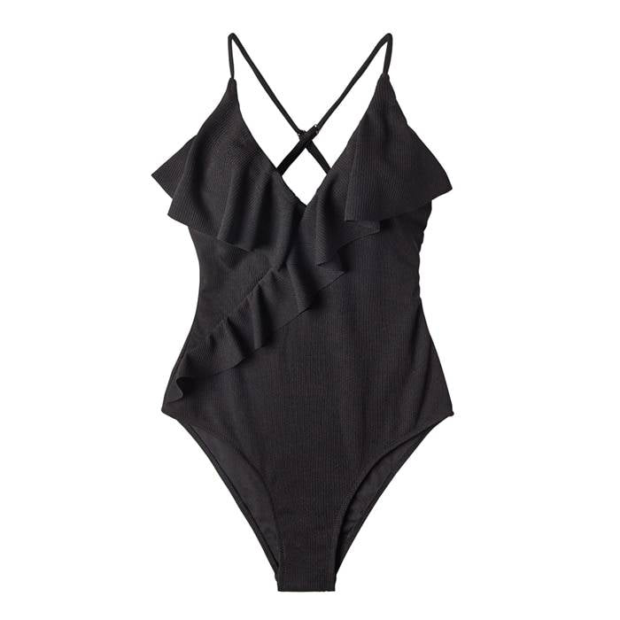 Ruffled One Piece Swimsuits - Black / XS / China - Women’s Clothing & Accessories - Swimwear - 18 - 2024