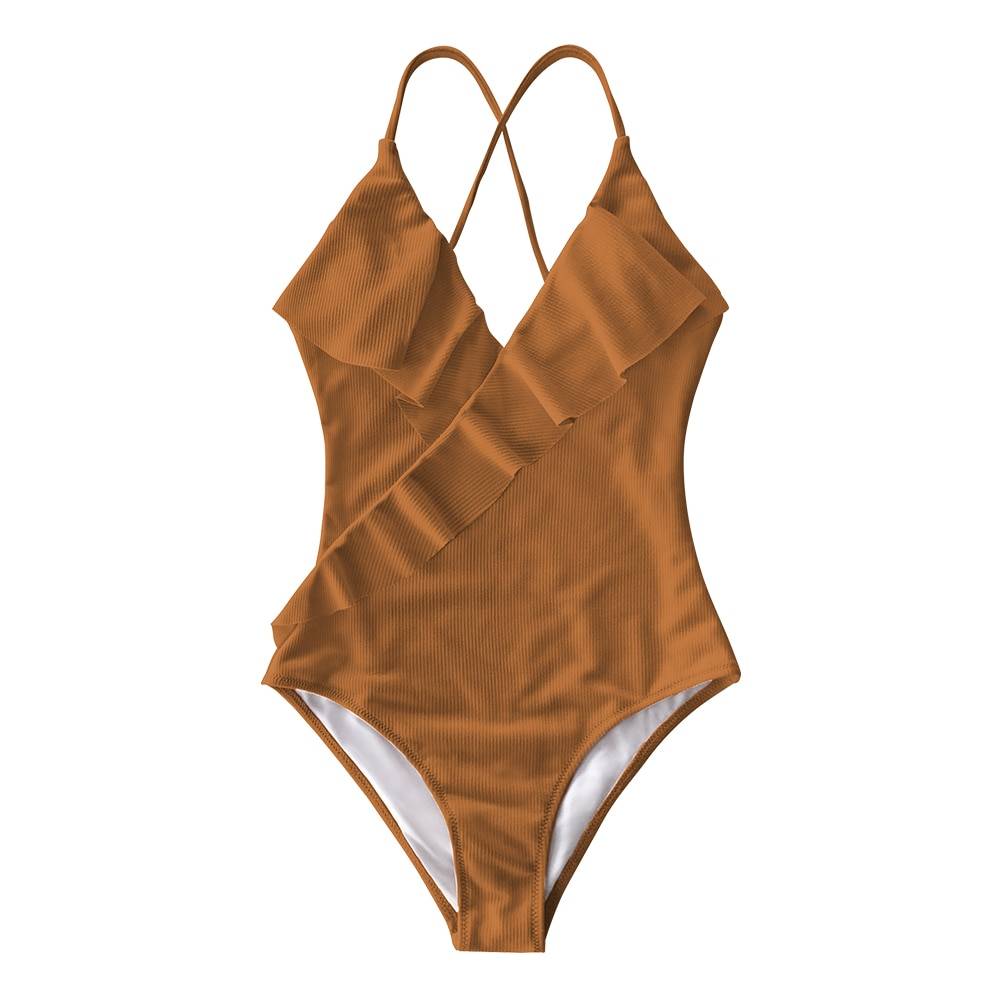 Ruffled One Piece Swimsuits - Orange / L / China - Women’s Clothing & Accessories - Swimwear - 15 - 2024
