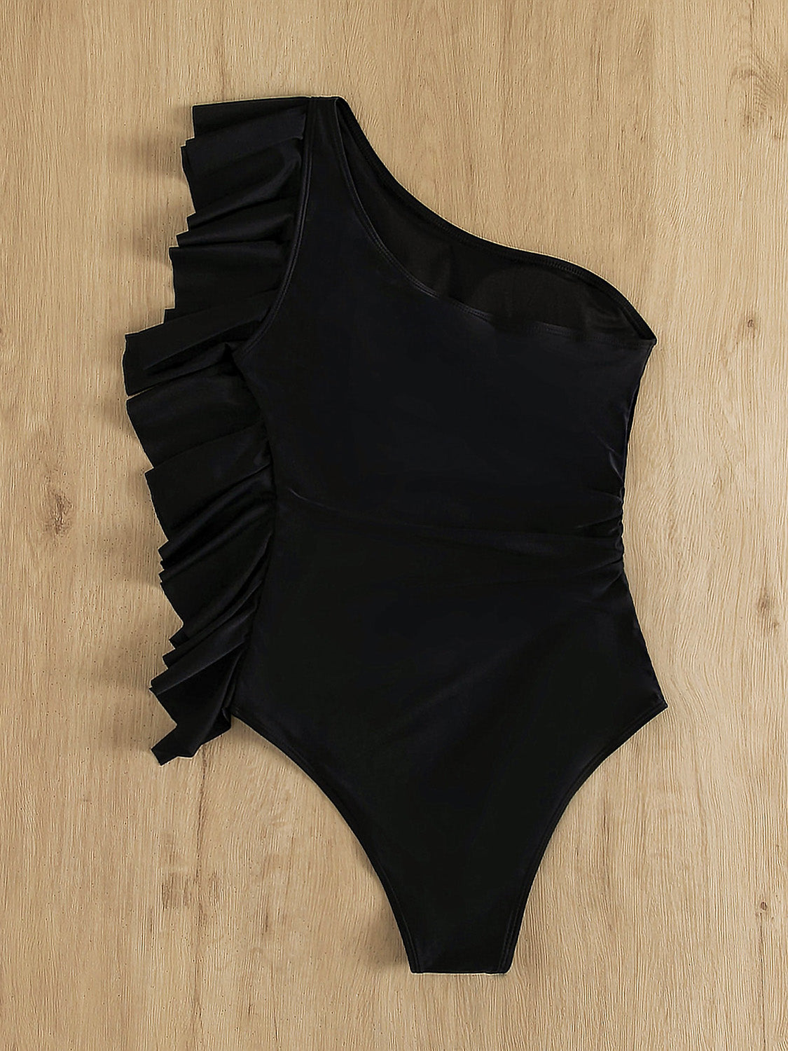 Ruffled Single Shoulder One-Piece Swimwear - Women’s Clothing & Accessories - Swimwear - 3 - 2024