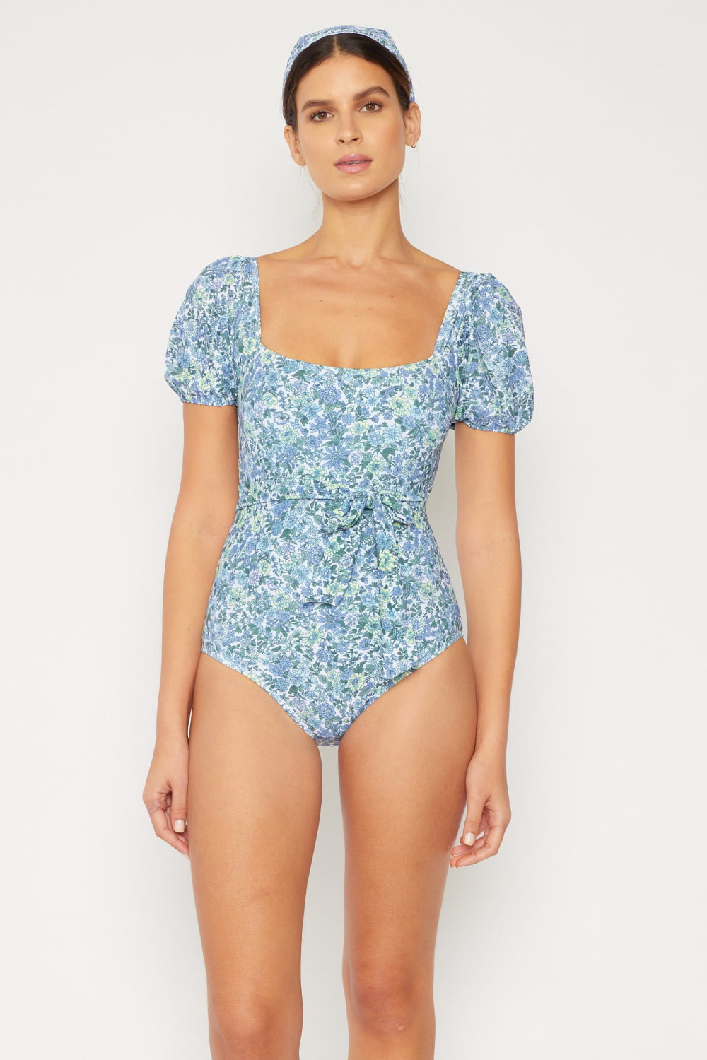 Salty Air Puff Sleeve One-Piece in Blue - Women’s Clothing & Accessories - Swimwear - 4 - 2024