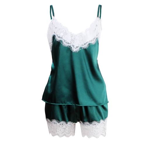 Satin Sleepwear Set - Green / XXL - Women’s Clothing & Accessories - Sleepwear & Loungewear - 9 - 2024