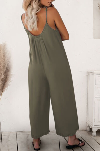 Scoop Neck Spaghetti Strap Jumpsuit - Women’s Clothing & Accessories - Jumpsuits & Rompers - 2 - 2024