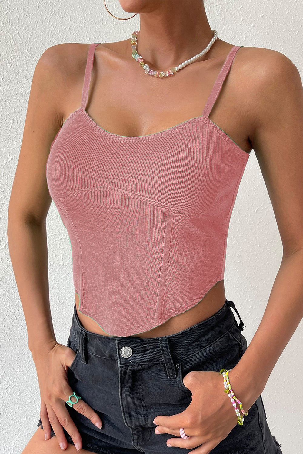 Scoop Neck Tank Top - Light Pink / S - Women’s Clothing & Accessories - Shirts & Tops - 13 - 2024