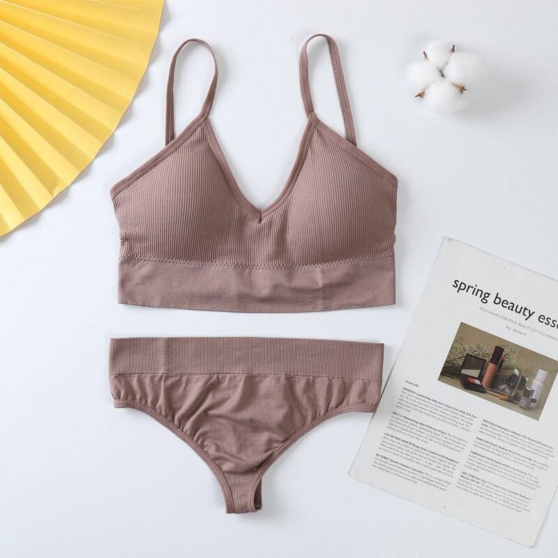 Seamless Bralette & Panties Set - Pale Pink / Type 2 / L - Women’s Clothing & Accessories - Home & Garden - 14 - 2024