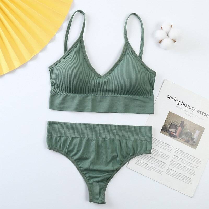 Seamless Bralette & Panties Set - Green / Type 2 / L - Women’s Clothing & Accessories - Home & Garden - 15 - 2024