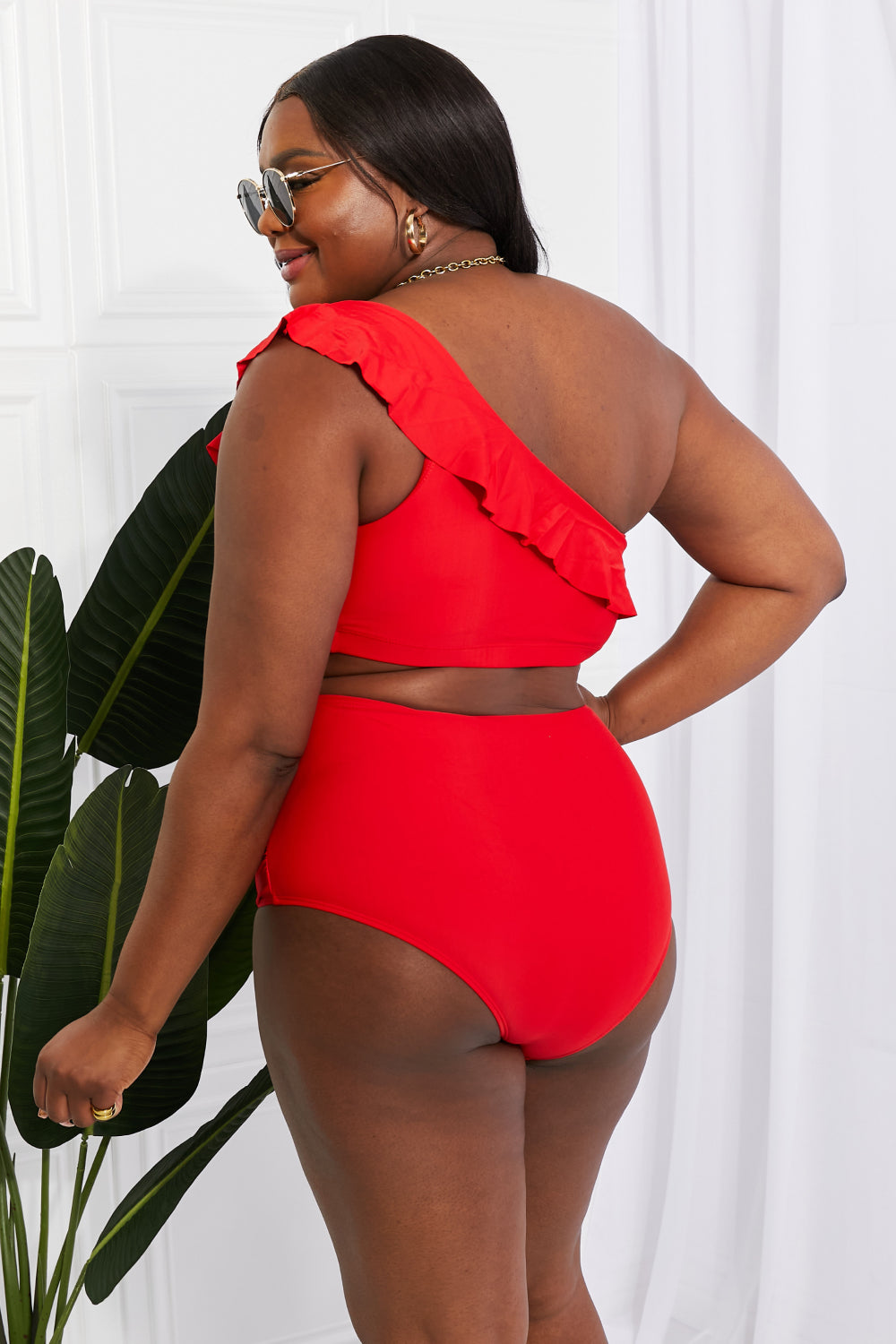 Seaside Romance Ruffle One-Shoulder Bikini in Red - Women’s Clothing & Accessories - Swimwear - 2 - 2024