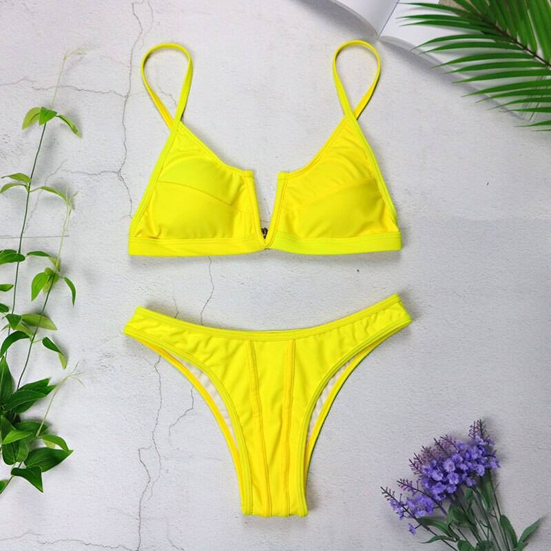 Sexy Bandeau Bikinis - Brilliant Yellow / S - Women’s Clothing & Accessories - Underwear - 48 - 2024
