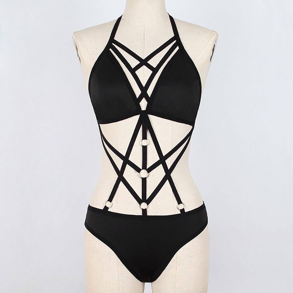 Women’s Sexy Criss-Cross Bandage Lingerie - Women’s Clothing & Accessories - Shirts & Tops - 8 - 2024