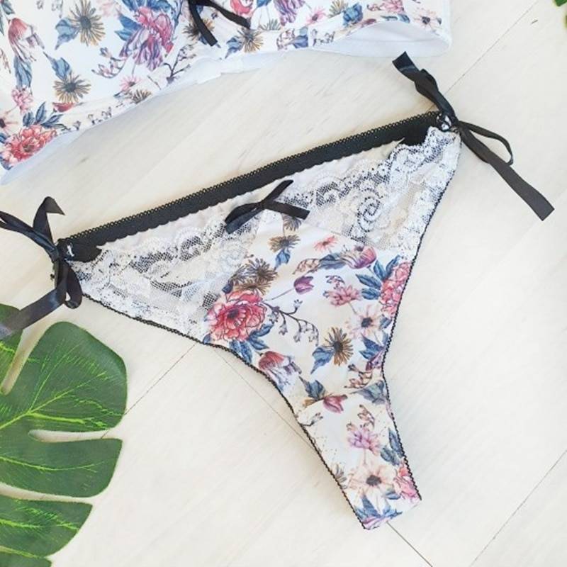 Sexy Floral Bra - Thong Set - Women’s Clothing & Accessories - Lingerie - 17 - 2024