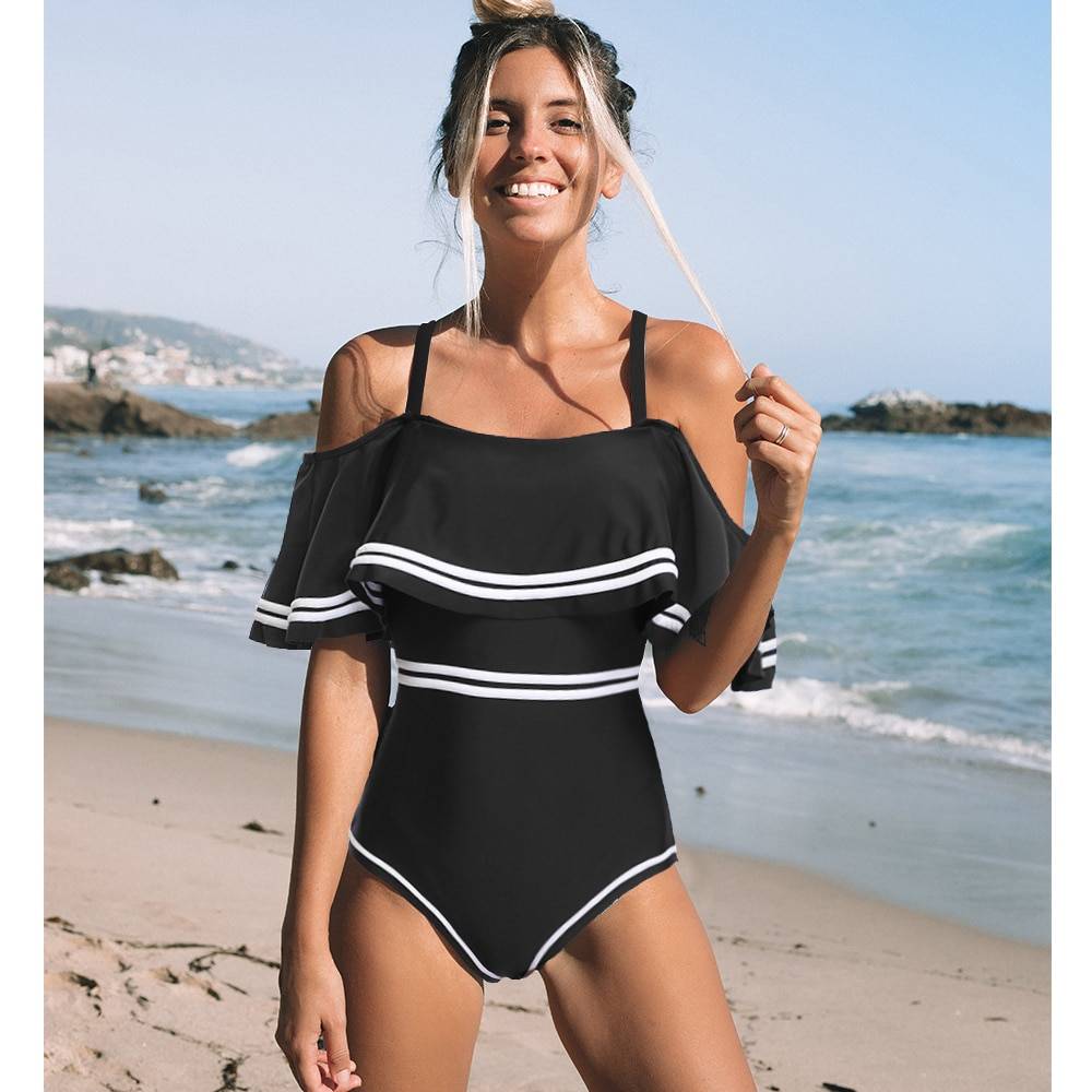 Sexy Off The Shoulder Swimsuit - Trombone / M - Women’s Clothing & Accessories - Clothing - 17 - 2024