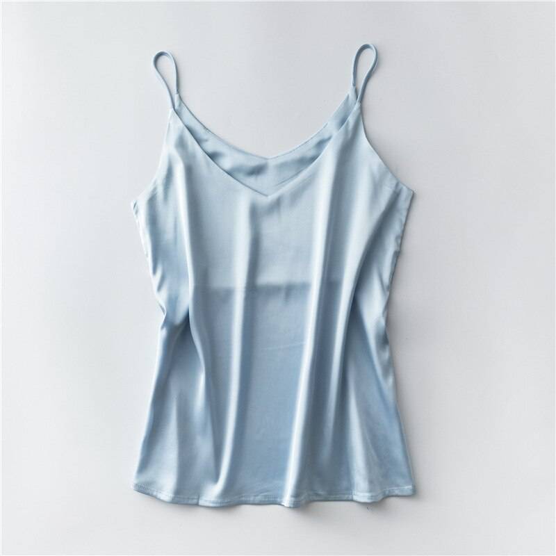 Sleeveless V-Neck Tops - Blue / XXL - Women’s Clothing & Accessories - Shirts & Tops - 18 - 2024