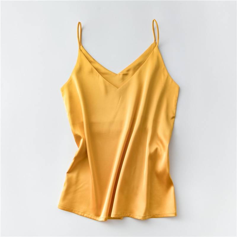 Sleeveless V-Neck Tops - Yellow / XXL - Women’s Clothing & Accessories - Shirts & Tops - 19 - 2024