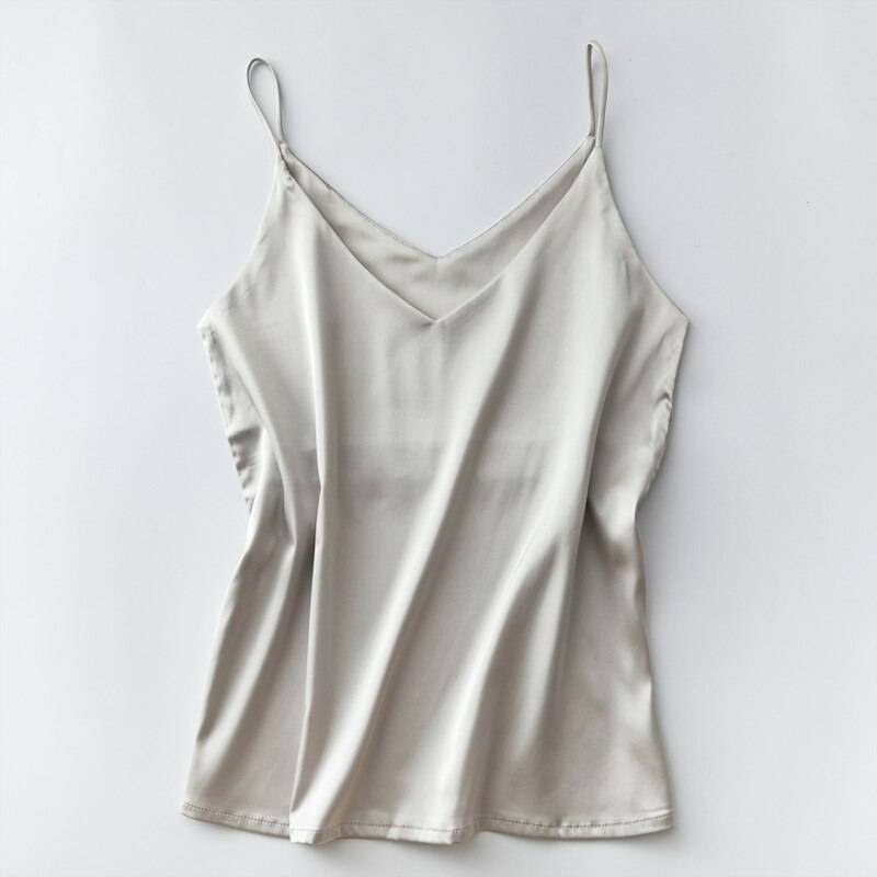 Sleeveless V-Neck Tops - Gray / XXL - Women’s Clothing & Accessories - Shirts & Tops - 22 - 2024