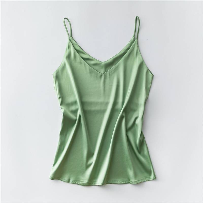 Sleeveless V-Neck Tops - Green / XXL - Women’s Clothing & Accessories - Shirts & Tops - 16 - 2024