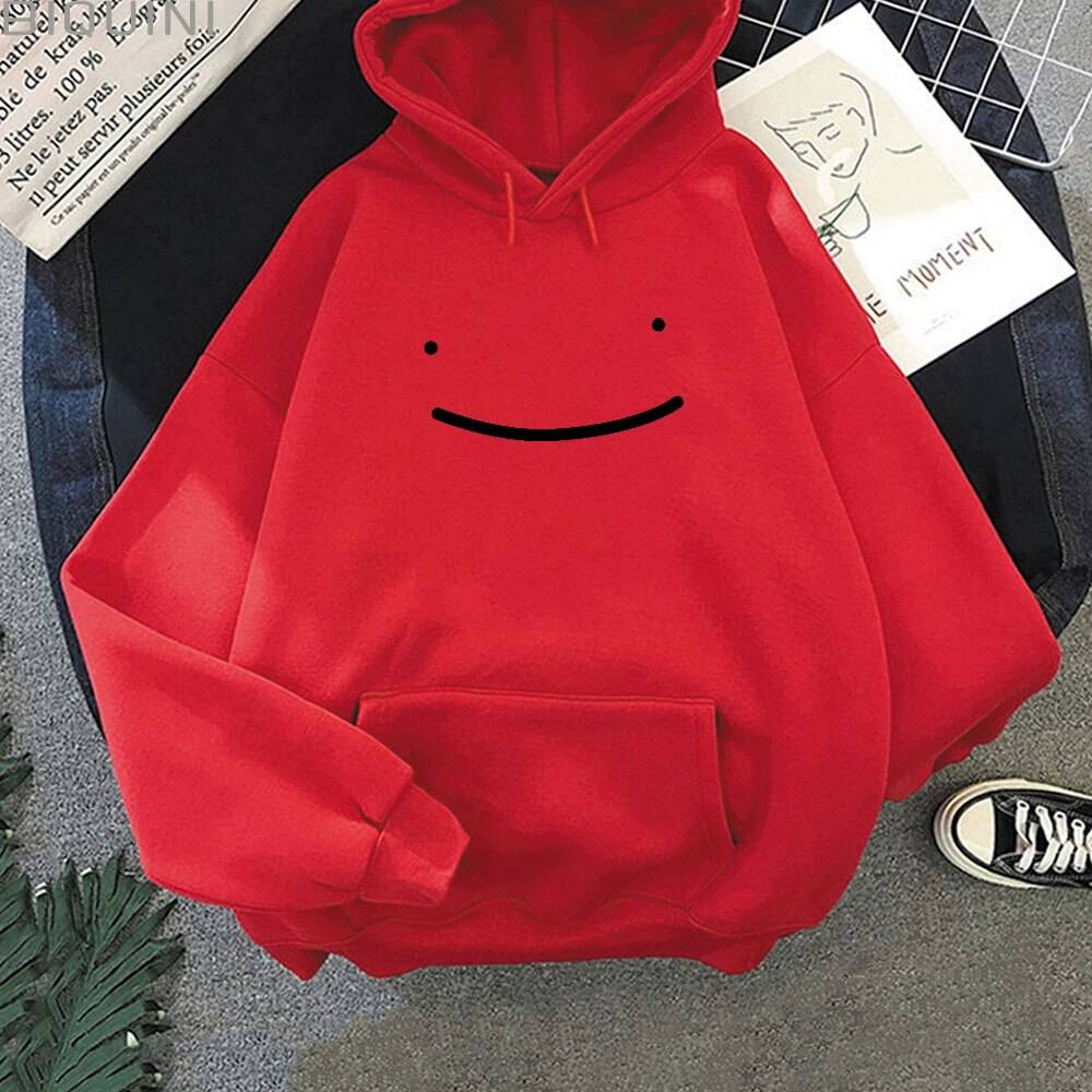 Smiley Printed Hoodie - Red / XXXL - Women’s Clothing & Accessories - Shirts & Tops - 21 - 2024