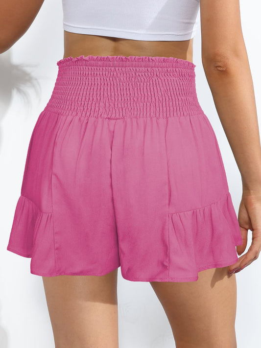 Smocked Tie-Front High-Rise Shorts - Women’s Clothing & Accessories - Shorts - 2 - 2024