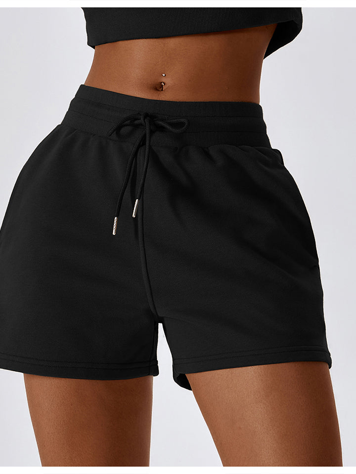 Smocked Waist Sports Shorts - Black / S - Women’s Clothing & Accessories - Shorts - 11 - 2024