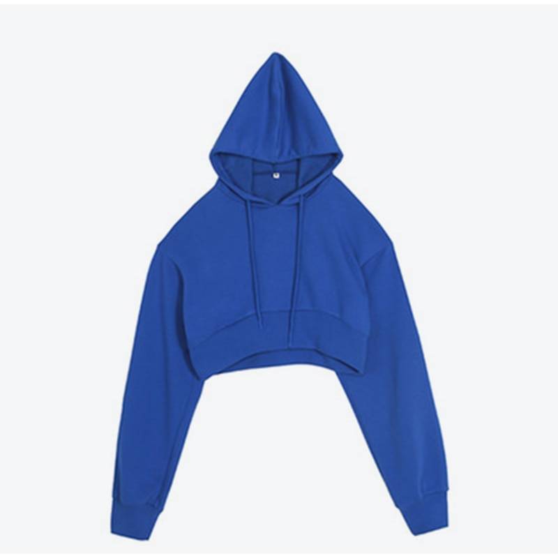 Solid Color Cropped Hoodie - Women’s Clothing & Accessories - Shirts & Tops - 14 - 2024