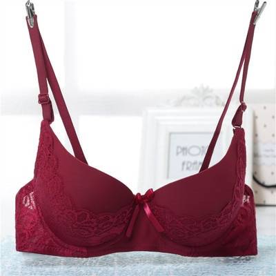 Solid Cotton Demi Bra - Red / A / 36 / 80 - Women’s Clothing & Accessories - Bras - 14 - 2024