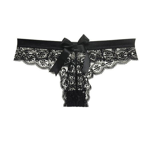 Women’s Solid Laced Thong - Black / S - Women’s Clothing & Accessories - Underwear & Socks - 10 - 2024